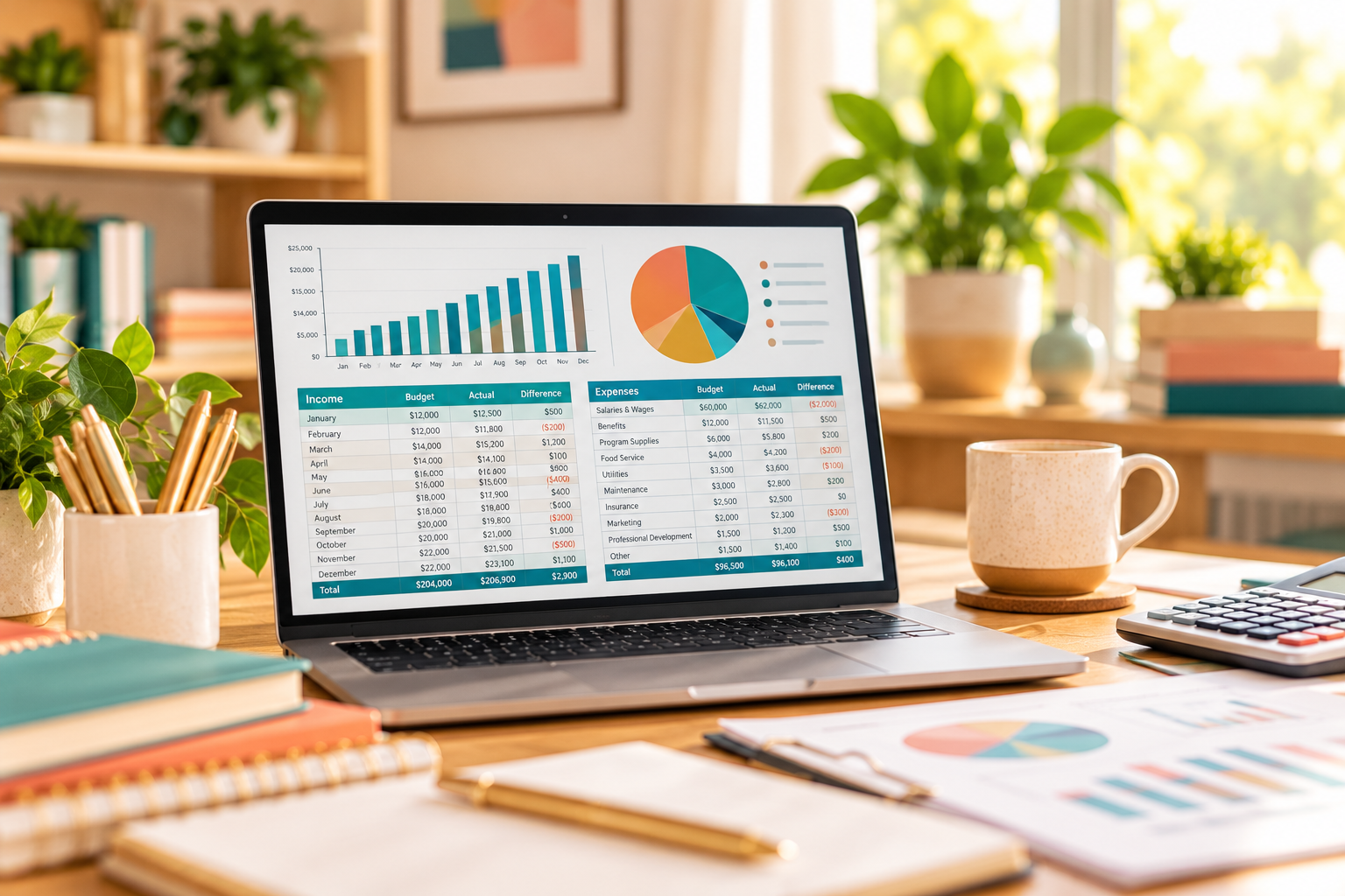 Modern Financial Workspace Dashboard